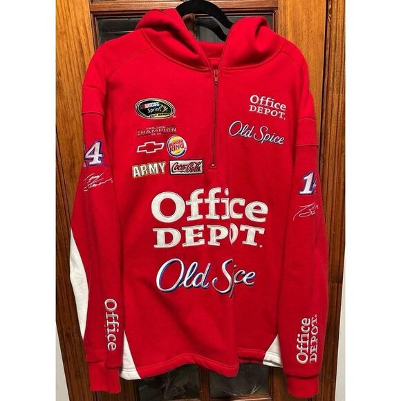 Nascar Chase Authentic Drivers Line Office Depot/Tony Stewart Hoodie Size Large